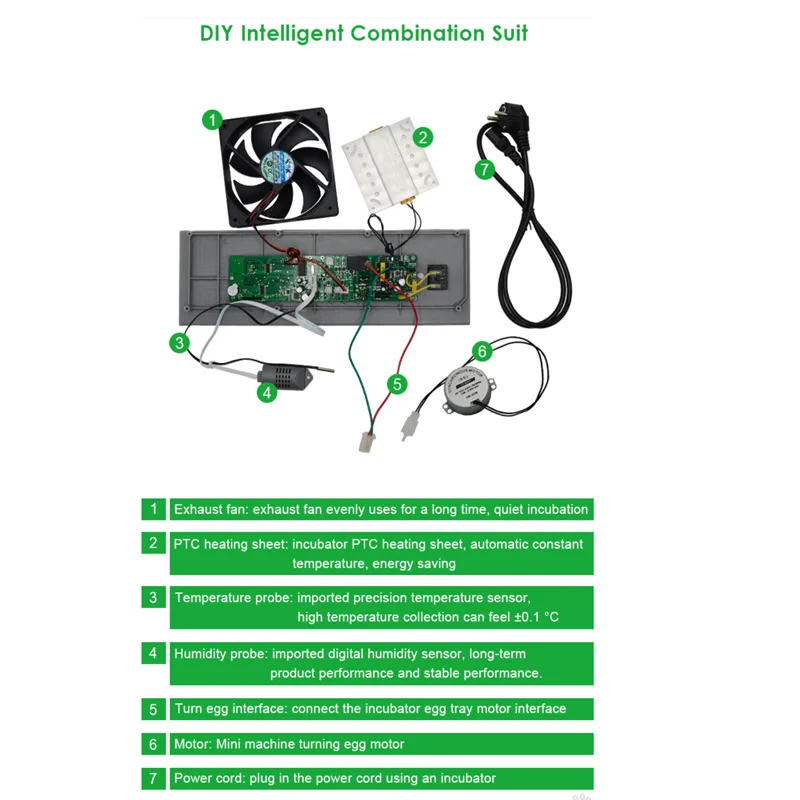 Fai da Te Mini Uovo Pollame Incubatrice Controller Set Incubatrice Pezzi di Ricambio Controller Set di Accessori per Il Sistema da Cova 1 Set