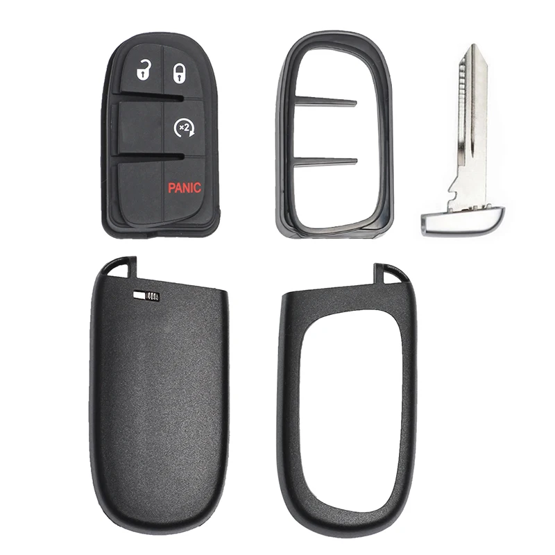 DIYKEY für Jeep Cherokee 2014-2018 Ram 1500 2500 3500 2013-2017 Remote Key Shell Fall Fob 4 taste GQ4-54T OEM mit Logo