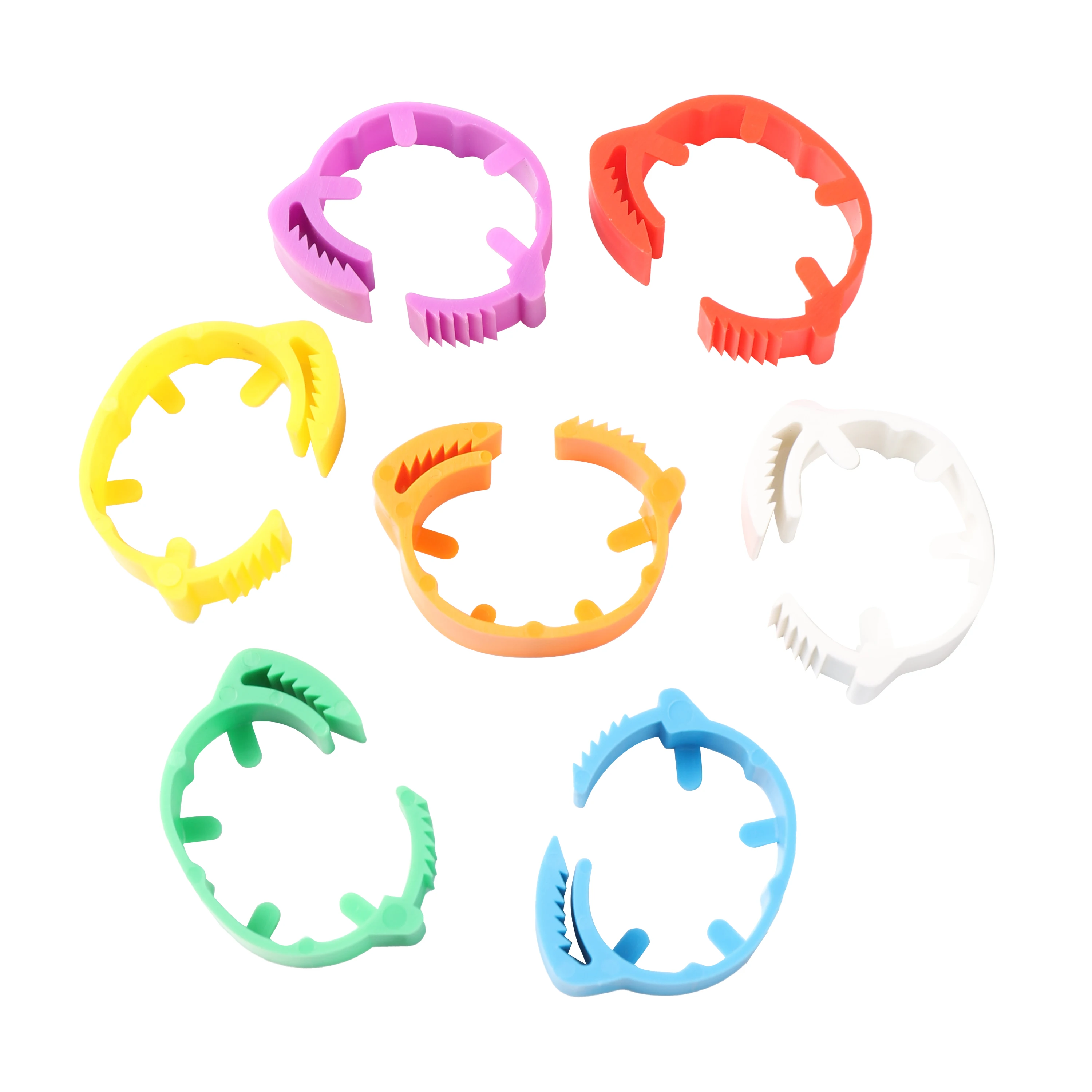 500 Pcs/Set Inner Diameter 2~2.4cm Adjustable Chicken Foot Ring For Farm Chicken Duck Quail Retractable Foot Rings 7 Color