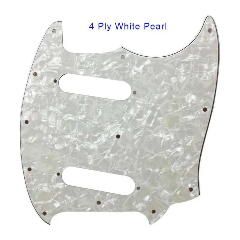 Pleroo Custom Guitar Parts With 12 Screws - For FD Mustang Guitar Pickguard No Control Hole Best Quality Guitarra Scratch Plate