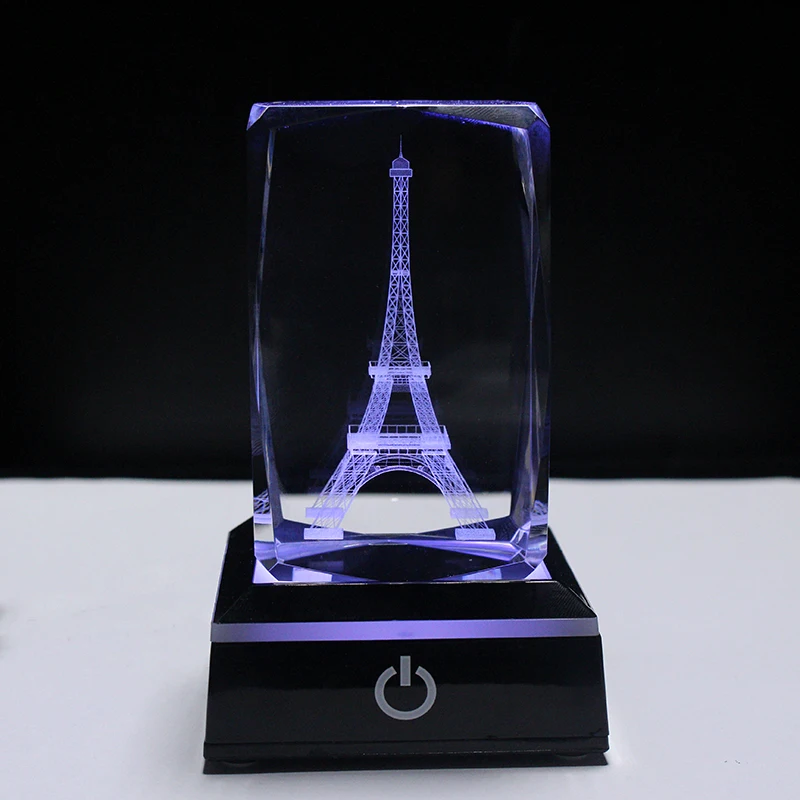 

Silver/black Square LED Night Lamp Base Show Stand With Sensitive Touch Switch Colorful Lights Square Display Base