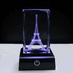 Silver/black Square LED Night Lamp Base Show Stand With Sensitive Touch Switch Colorful Lights Square Display Base