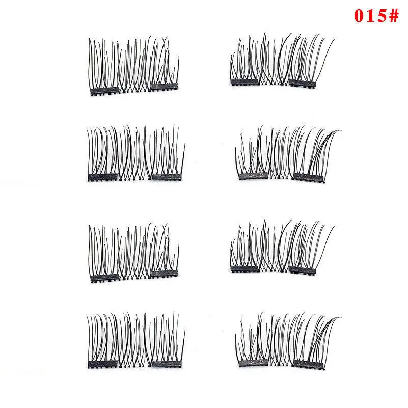 4/8pcs Magnetic Eyelashes Half Eye 2 Magnet Lash Applicator Kit Natural Crisscross Reusable 3d Mink Fake Eyelash Extension