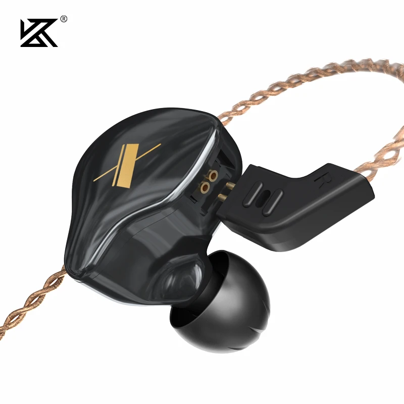 KZ EDX auricolari cablati con microfono auricolari dinamici HIFI Bass Music In Ear Monitor cuffie cuffie sportive con cancellazione del rumore