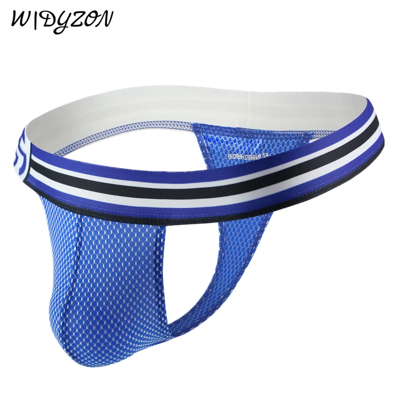 WIDYZON Gay Underwear Men Thongs Jacquard G Strings Gay Sissy Tanga Hombre Jockstrap Breathable Penise Pouch Bikini T-back