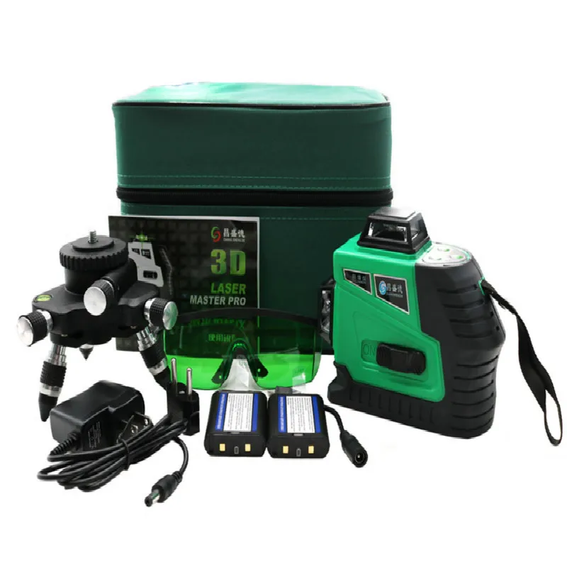 3D Professional 12 Line 3D laser level 360 Vertical And Horizontal Laser Level Self-leveling Cross Line 3D Laser Level Green lin