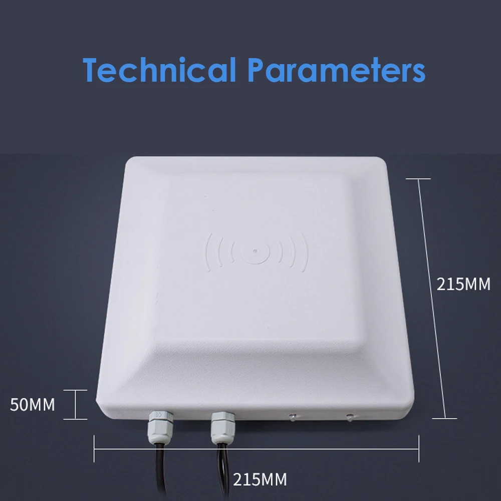 Imagem -02 - Leitor de Cartão de Longo Alcance para Sistema de Estacionamento 7db Usb Impermeável Uhf Rfid 6m Controlo de Acesso