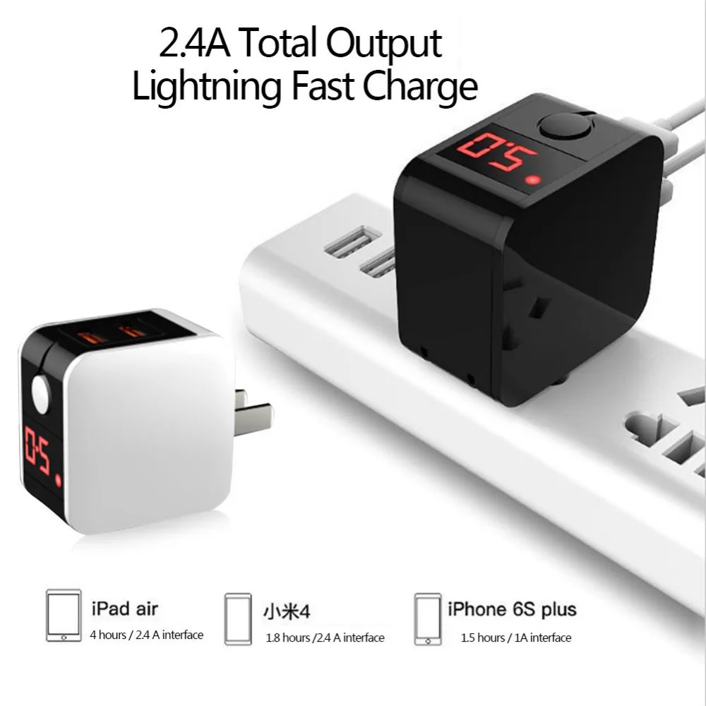 สมาร์ท5V2.4A US EU Plug พับโทรศัพท์มือถือ Dual USB Digital Fast Travel Charger สำหรับ Iphone/Samsung
