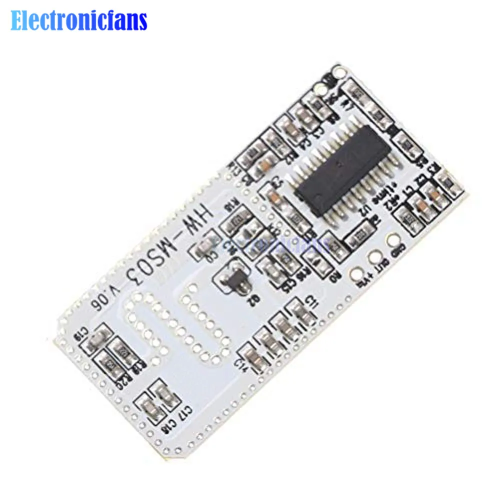 HW-MS03 High Performance Motion Sensor 2.4GHz to 5.8GHz Microwave Radar Human Body Induction PIR Switch Module for Arduino Diy