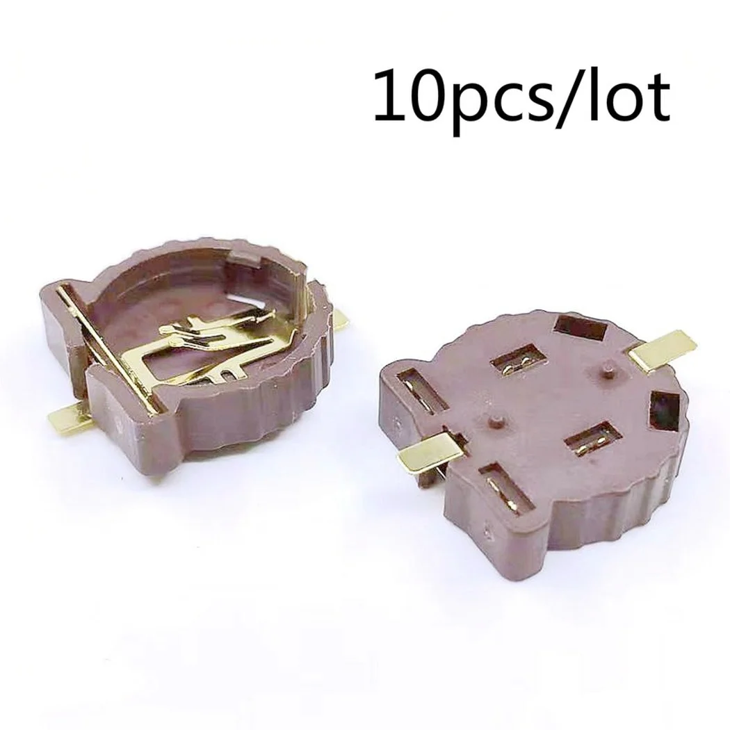 10PCS SMD SMT CR1220 CR1225 BS-1220-2 3V BUTTON CELL BATTERY SOCKET HOLDER CASE BOX