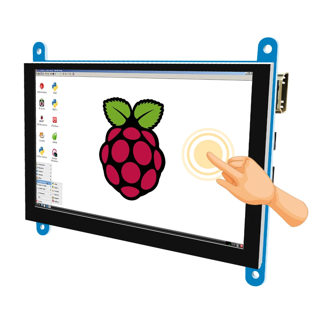 5 inch TNF LCD display 800*480 protable laptop with case raspberry pi 5 IPS hdmi touch screen for conect to electronic screen