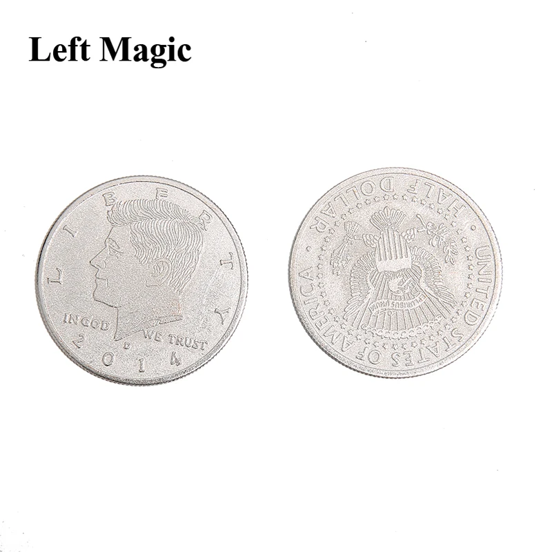 5 Pcs Super Thin Palming Coins (Half Dollar Version) Magic Tricks Appearing/Vanishing Coin Magia Accessories Gimmick Props