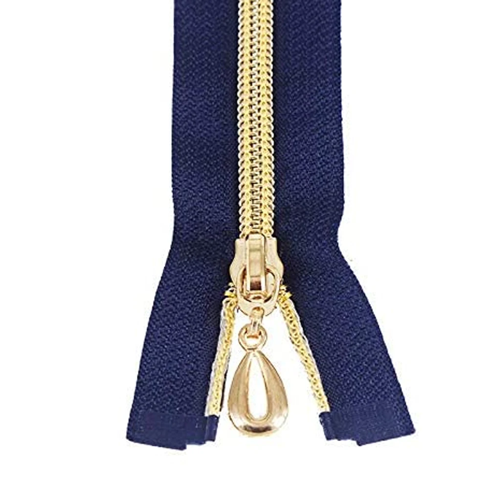 Close-End 25/30/35/40/50/60 cm white&black&blue Gold Metal Zipper for Sewing zip Garment Accessory Jeans Zipper DIY Tools Zipper