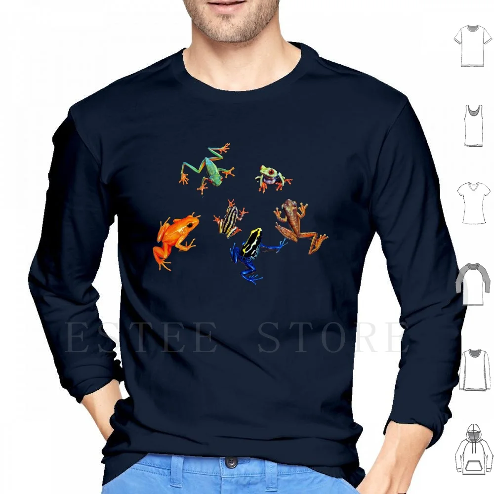 Tropical Frogs Hoodies Tropical Frogs Tropical Frogs Tree Frog Dart Frog Poison Orange Blue Green Red Eyed Tree