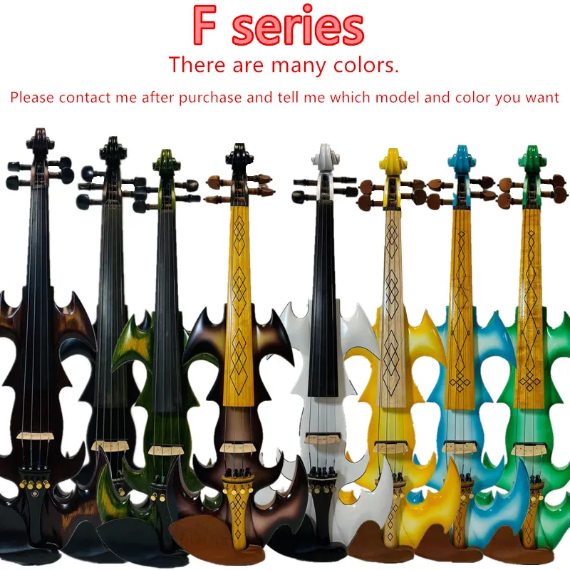 Violin Full Size 4/4 Solid Wood Silent Electric Violin ACCAJOU body Ebony Fingerboard Pegs with Violin Accessories