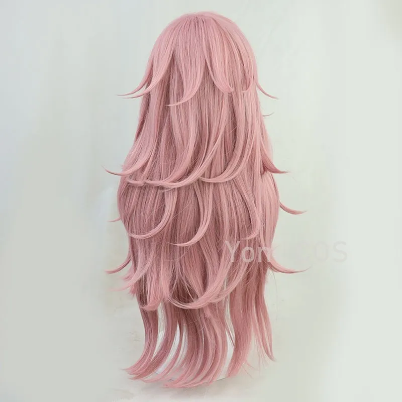 Anime High-Rise Invasion Yayoi Kusakabe Cosplay Long Pink Hair Heat Resistant Synthetic Wig Halloween Carnival Party