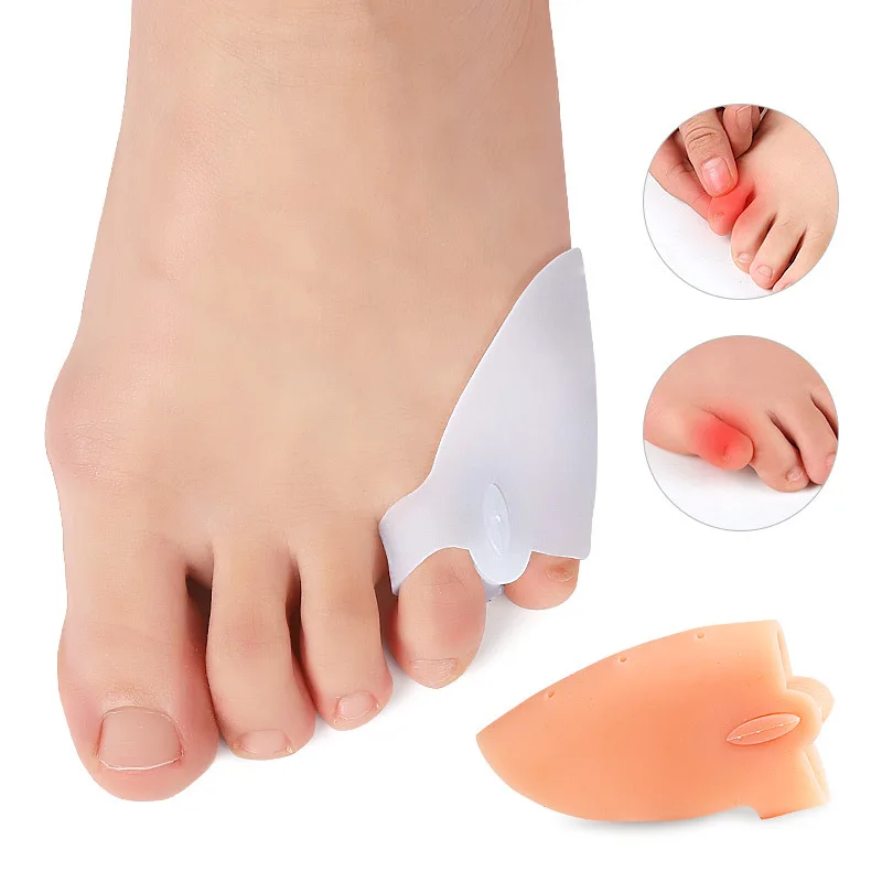 2pcs Separator Finger Feet Care Protector Silicone Toe Orthopedic Corrector Products Bunion Corrector Hallux Valgus For Pedicure