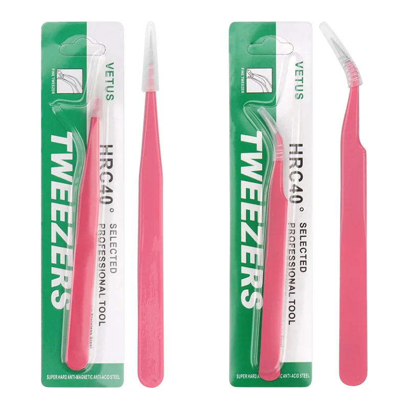 1Pc Professionelle Edelstahl Wimpern Pinzette 3D Volumen Lash Augenbraue Pinzette Graft Wimpern Verlängerung Frauen Make-Up-Tools – Detail 6
