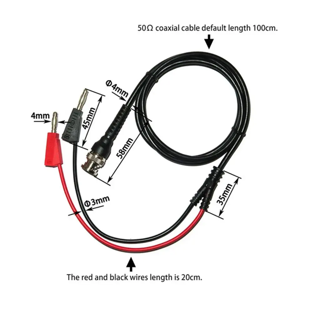 BNC Q9 To Dual 4mm Stackable Banana Plug With Socket Test Leads Probe Cable 120CM