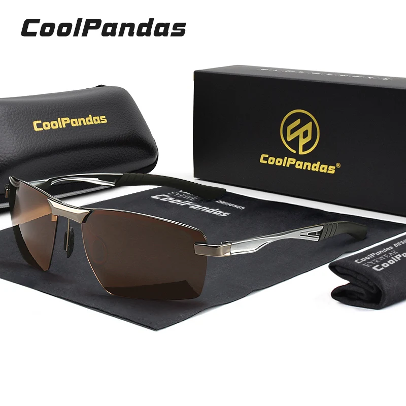 CoolPandas Top Quality Square Polarized Sunglasses Men Driving Glasses Women Sport Eyewear UV400 Protection zonnebril heren