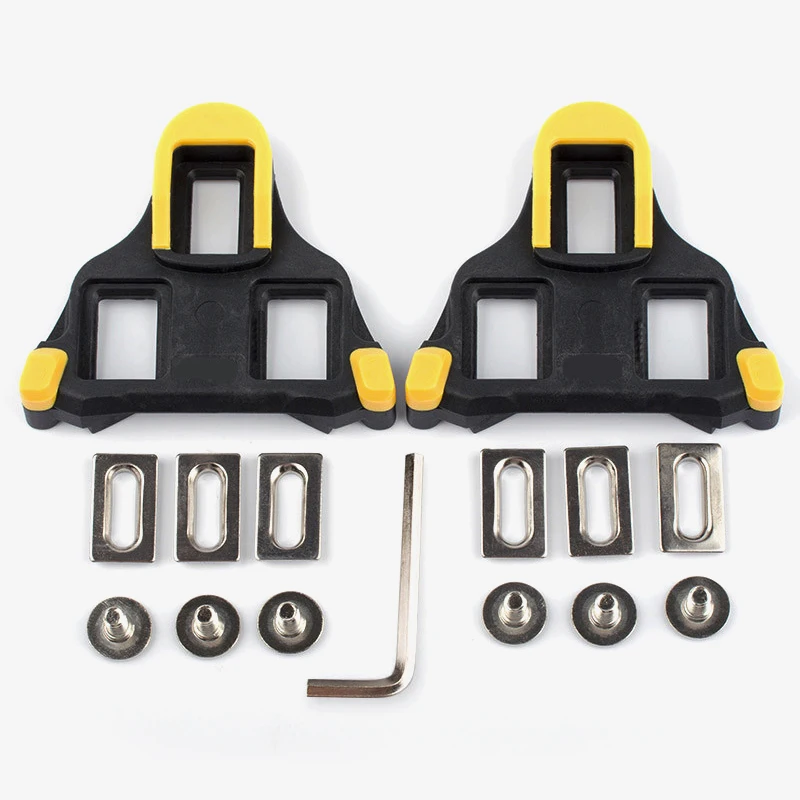 

bicycle pedal clipless road self-locking bike pedals Cleat for ultrailght clip folding cycling pedals spd yellow bicycle parts