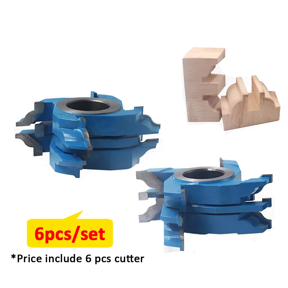 Combinado Spindle Shaper Cortador Cabeça para Porta Frame Moldagem Máquinas Moldador Fresa de Madeira Pcs