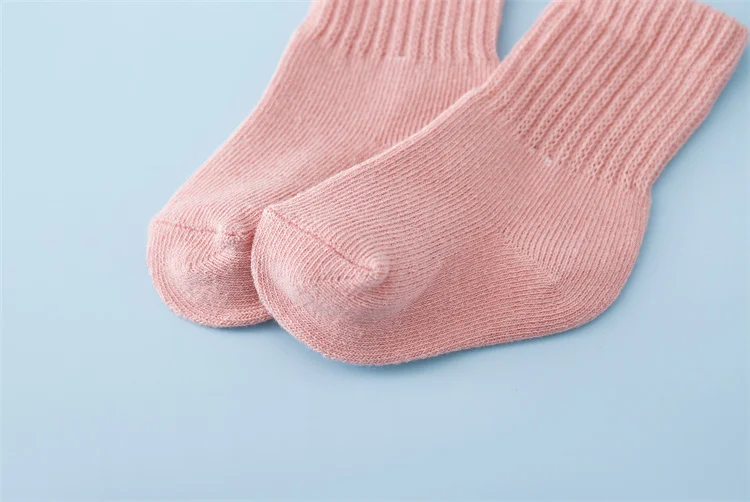 6 Paare/satz Neugeborenen Baby Junge Mädchen Socke Baumwolle Solide Weichen Säuglings Kleinkind Socken für Mädchen Jungen Frühling Herbst Baby Socke 0-12 monat – Detail 9