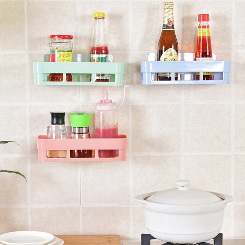 Multifunction Bathroom Storage Suction Holder Shelf Sponge Drain Rack  Kitchen Organizer Sink Kitchen Accessories Bath Baskets