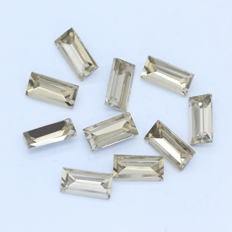 20p 3x7mm kolor prostokąt punkt foliowane tylna szyba kamień faceted kryształki górskie zdobienie paznokci dekoracje DIY tworzenia biżuterii koraliki