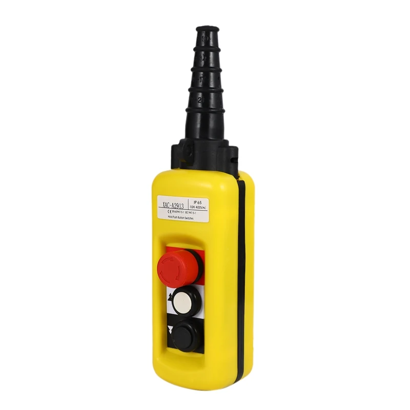 Lift Control Pendant XAC-A2913 Waterproof Handheld Pushbutton Switch with Electric Hoist Handle, 2 Buttons with Two Speed ​​and