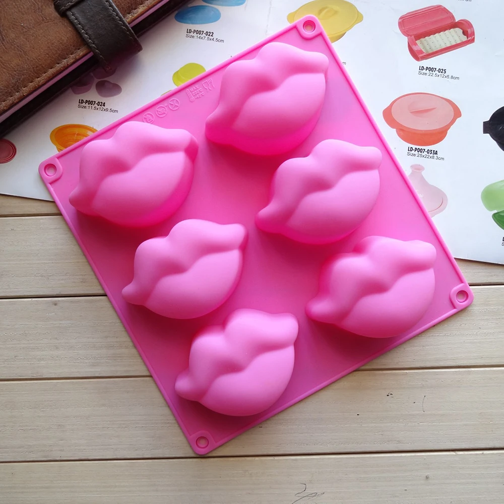 3d Miệng Môi Hình Bánh Kẹo Khuôn Silicon Cho Polymer Đất Sét KHUÔN SOCOLA Bánh Xà Phòng Kẹo Làm Khuôn Tạo Hình Trang Trí Dụng Cụ