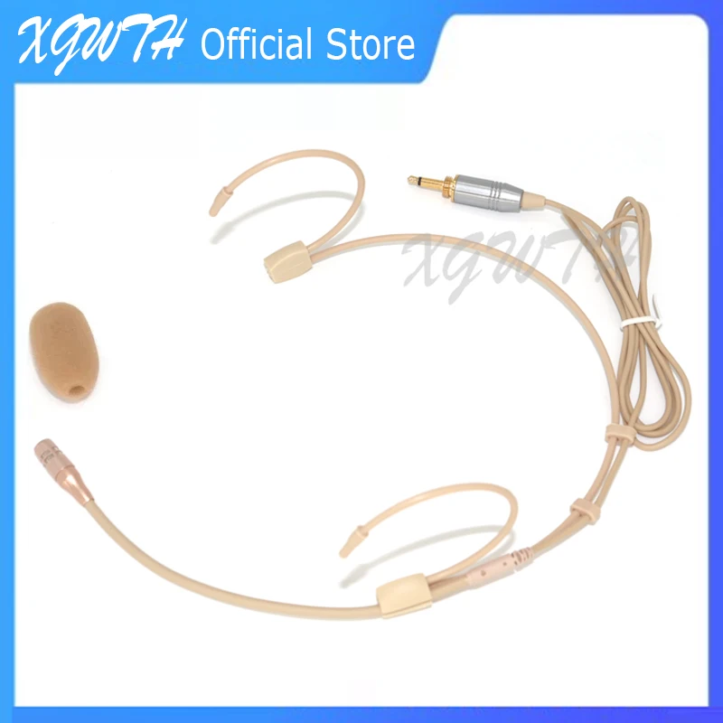 

Double Ear Hanging Headset Microphone Condenser Hypercardioid Headworn Mic for Wireless System Bodypack Transmitter 3.5mm Mono