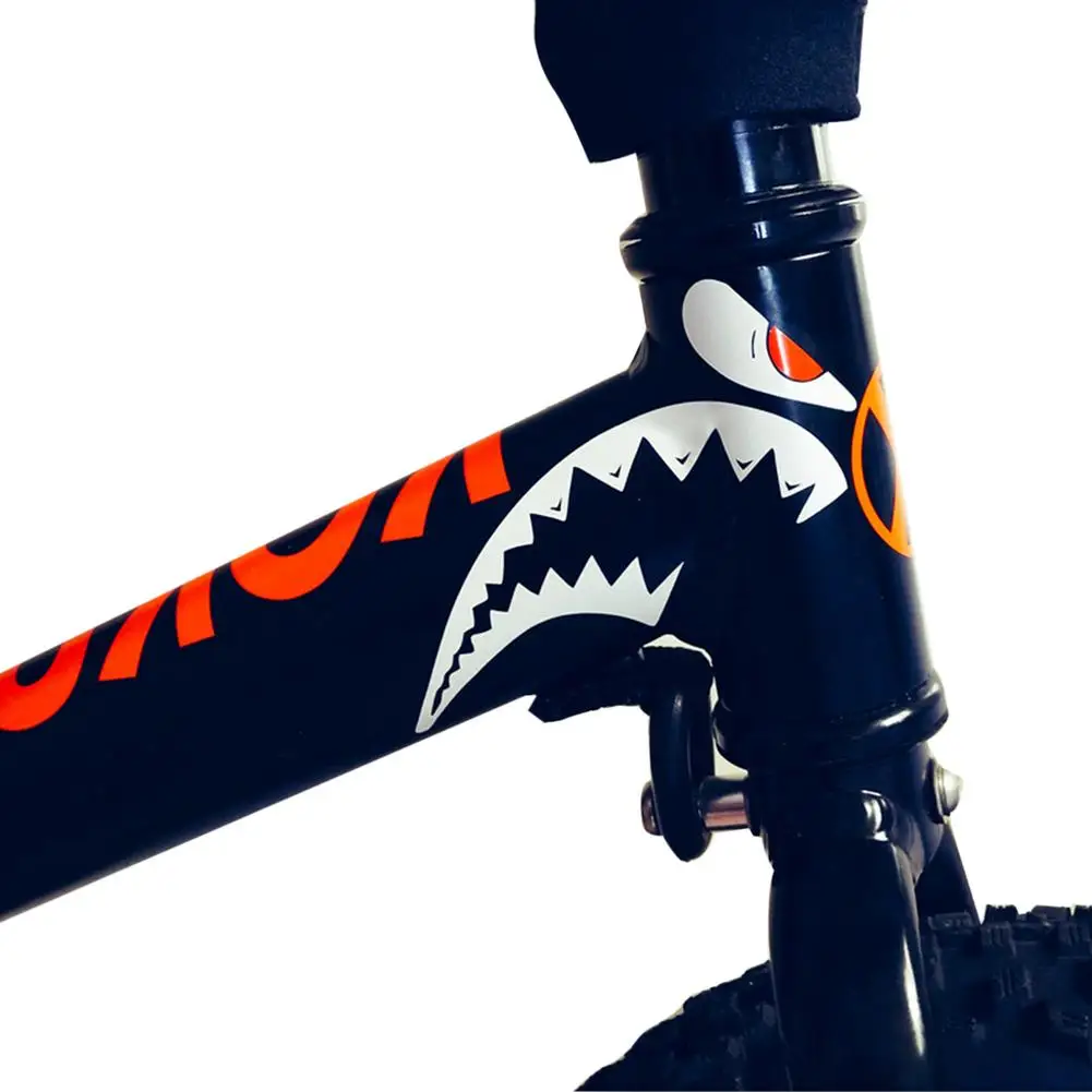 Bicycle Frame Decorative Sticker MTB Shark Head Tube Stickers Waterproof Sunscreen Heat-resistant Bicycle Decoration