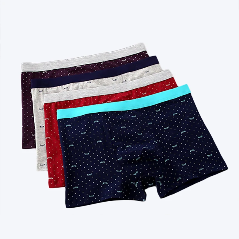 4Pcs/lot Plus Size Cotton Underwear Men\'s Boxers Homme Comfortable Breathable Underpants Male Boxer Shorts Soft fat guy 125kg