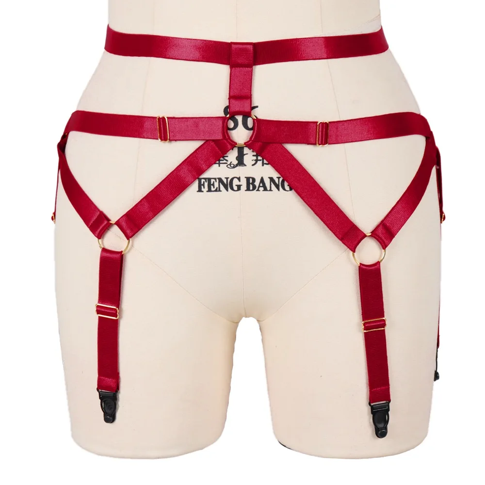 

Body Harness Women Strappy Leg Garter Belt Waist Suspender Cage Punk Gothic Plus Size Elastic Dance Cosplay Rave Wear Clothing