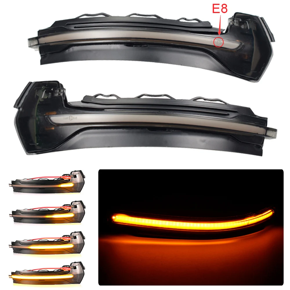 2pcs Dynamic blinker for Audi A3 8V S3 RS3 Side Mirror light LED Turn Signal 2013 2014 2015 2016 2018 2019 2020 Arrow flasher view 2