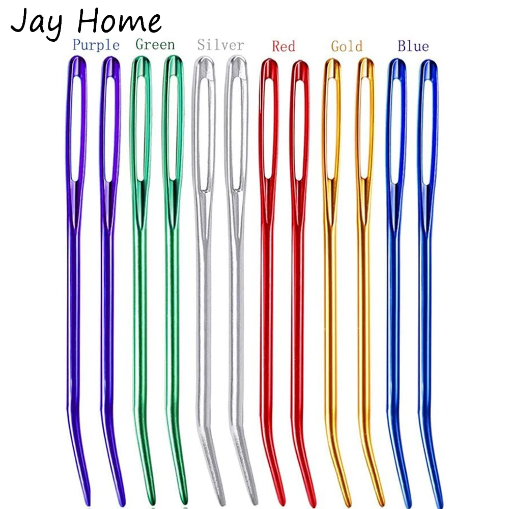 25/10 pcs Large Eye Blunt Needles Bent Tip Tapestry Needles Hand Knitting Yarn Sewing Needles for DIY Knitting Crochet