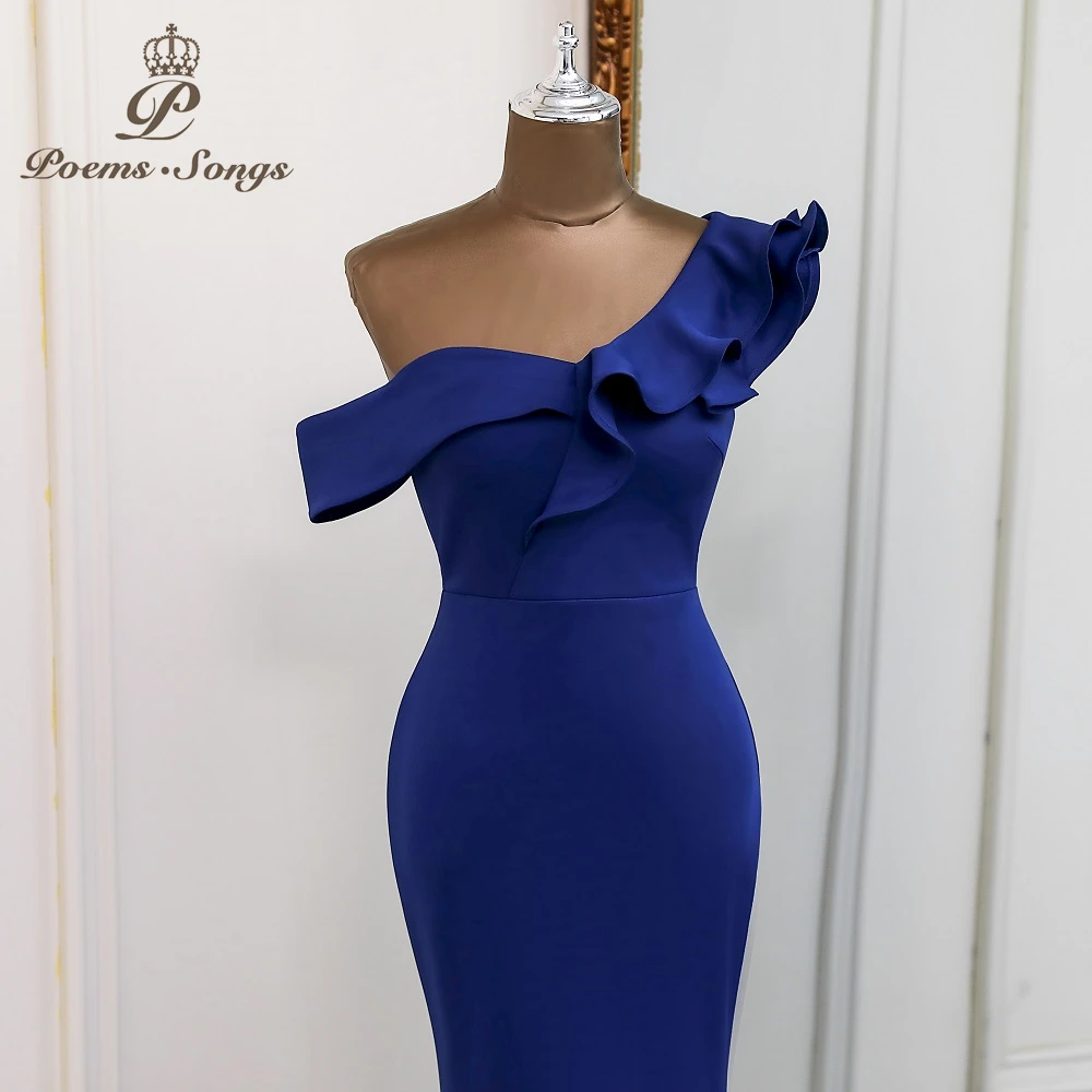 Elegant one shoulder evening dresses vestido de festa evening gowns 2022 formal party dresses women evening prom dresses