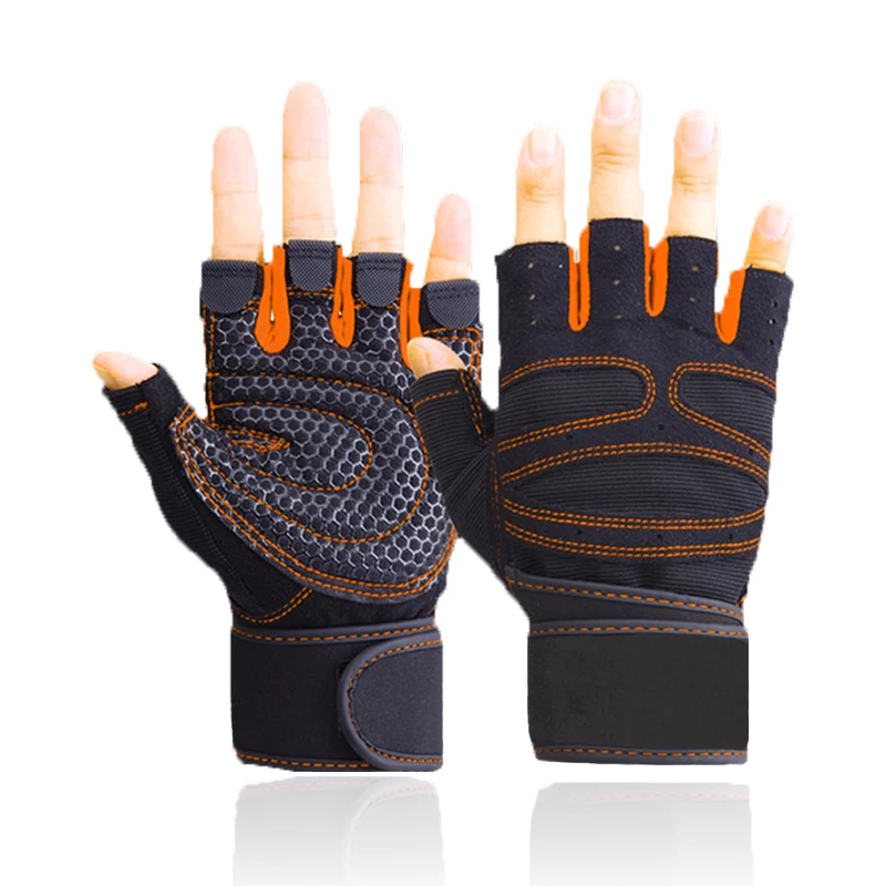 Guantes de gimnasio para levantamiento de pesas con palma antideslizante para Crossfit, entrenamiento de ejercicio, Fitness y culturismo para