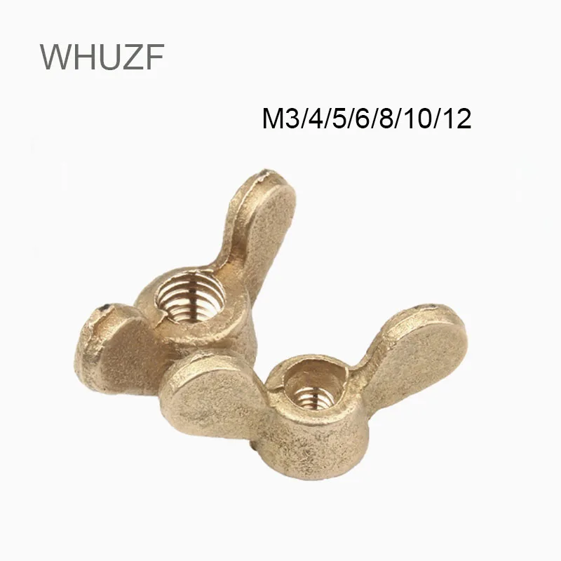 WHUZF Free Shipping Copper Wing / Brass Butterfly Nut Standard  M3 M4 M5 M6 M8 M10 M12 Bolts & Screws