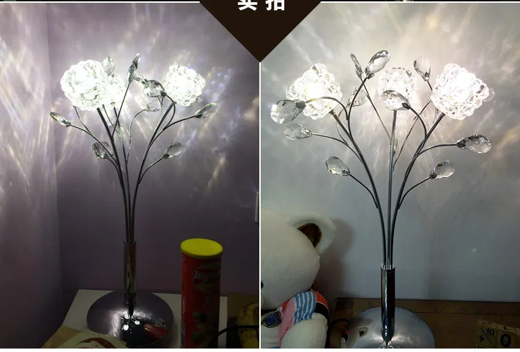 Imagem -06 - Heads Dining Room Crystal Table Lamp Led Abajur Art Salon Led Table Desk Light g4 Led Star Luce Restaurant Led Standing Lamp 3