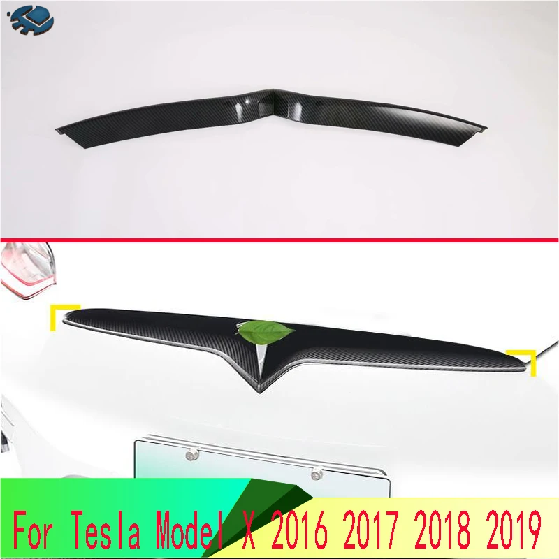 Per Tesla Modello X 2016 2017 2018 2019 In Fibra di Carbonio Stile Centrale Anteriore Della Maglia Griglia Griglia di Copertura Striscia Radiatore