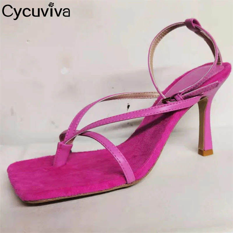 

2022 Summer Hot Sale Flip Flops High-heel Sandals Women Sexy Mules Party Shoes Slippers Woman Summer Luxury Brand Rome Sandals