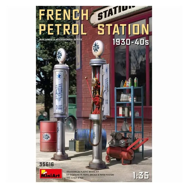 

MiniArt 35616 1/35 "French Petrol Station 1930-40S" - Scale Model Kit