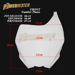 Motorcycle for YZ125 YZ250 Fairing Front Number Holder Plates Name Panel Plastic 06-14 Motocross Accessories Dirt Pit Bike