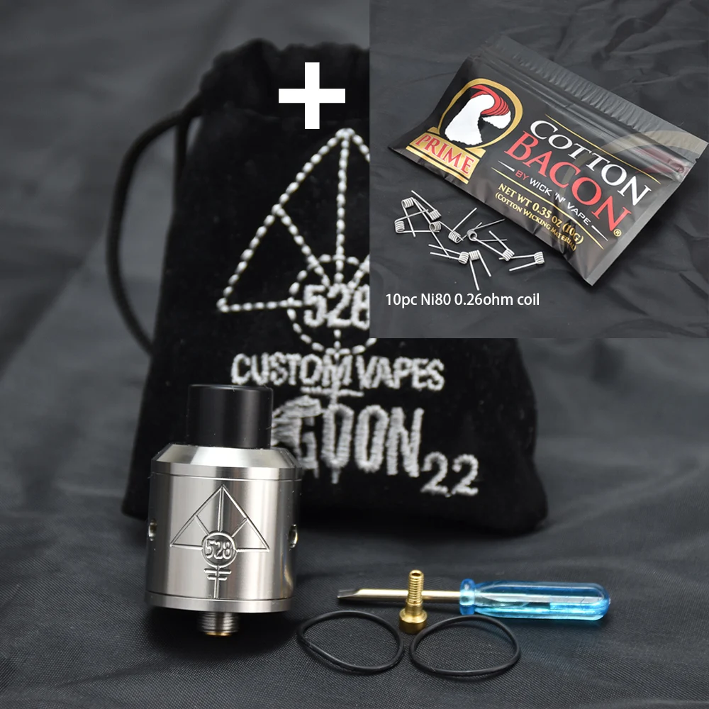COOLVAPE GOON 528 RDA Vape 24 22 316SS vs Haku Venna V2 RDA atomizer tank for coils & atomizers - gallery image 6