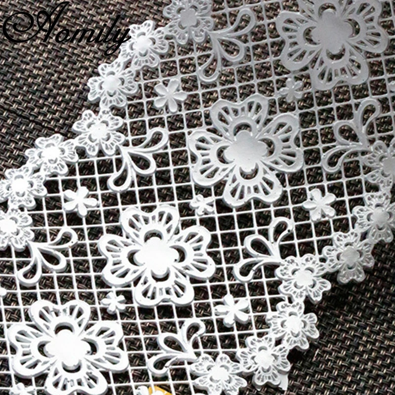 Aomily 31*11cm Lace Flower Wedding Cake Fondant Mold Cake Decorating Jelly Sugar Craft Chocolate Moulds Baking Tools Supplies