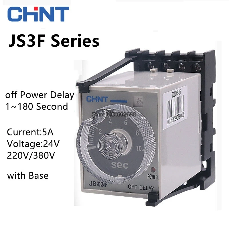 

Реле времени CHNT CHINT JSZ3F 5S 10S 60S 220V 380V, контроллер задержки отключения питания