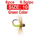 6PCS Size10 Green