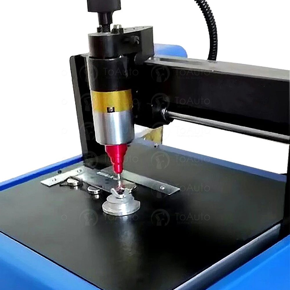 Electronic Metal Marking Engraving Machine 200*150mm for Industrial Nameplate Dog Tag Steel ID Card & Plastic Engraving Embosser